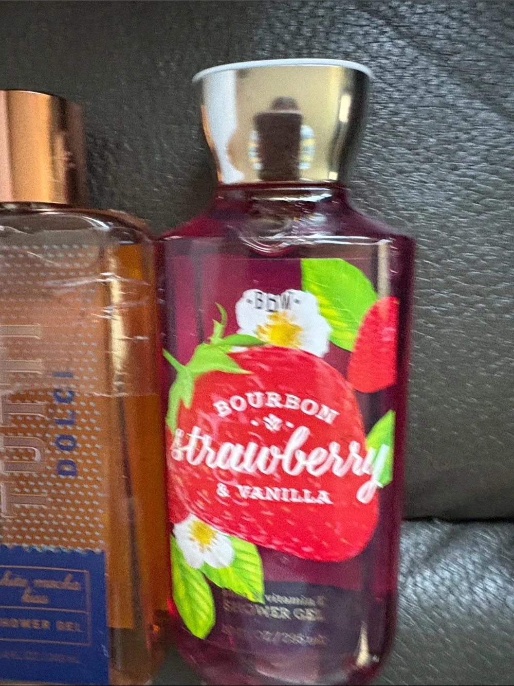 Bath and body works set in white mocha kiss and bourbon strawberry and vanilla